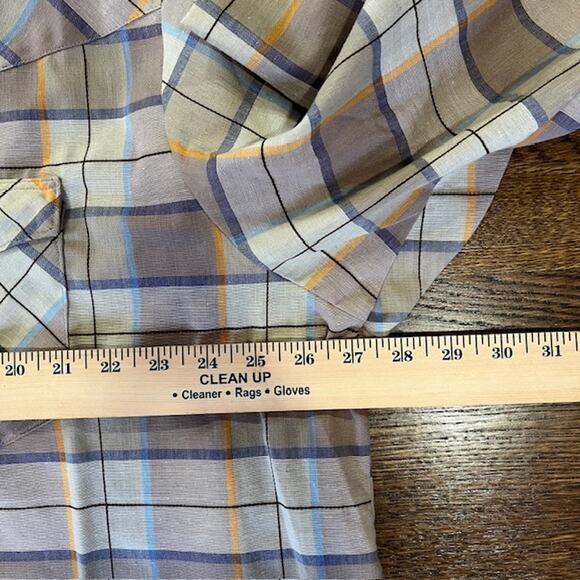 VTG Wrangler Big Man Pearl Snap Shirt Mens 2XL Plaid Western Rodeo Chest Pocket - Picture 7 of 9
